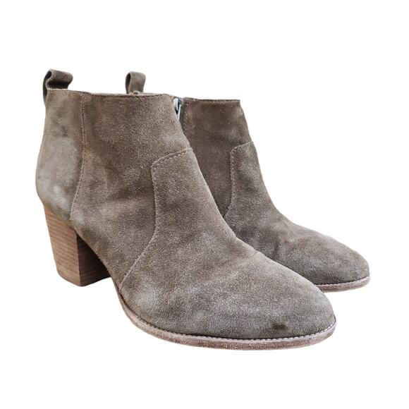 Madewell The Brenner Boot in Suede Tan Brown Side Zip Ankle Sz 9.5 - Picture 2 of 16